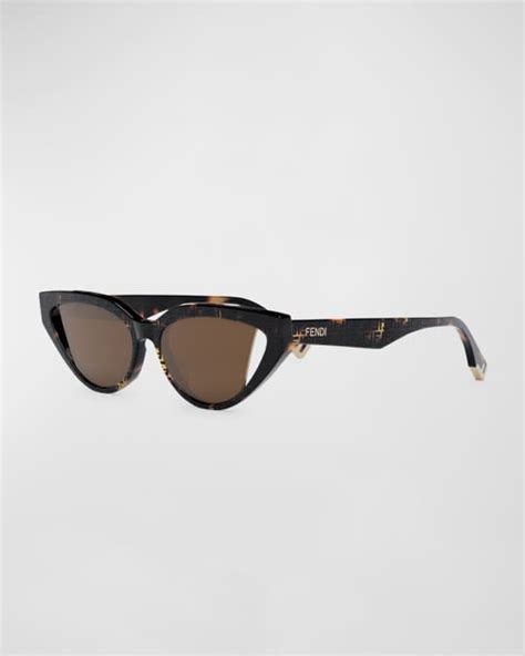fendi cut out cat eye sunglasses